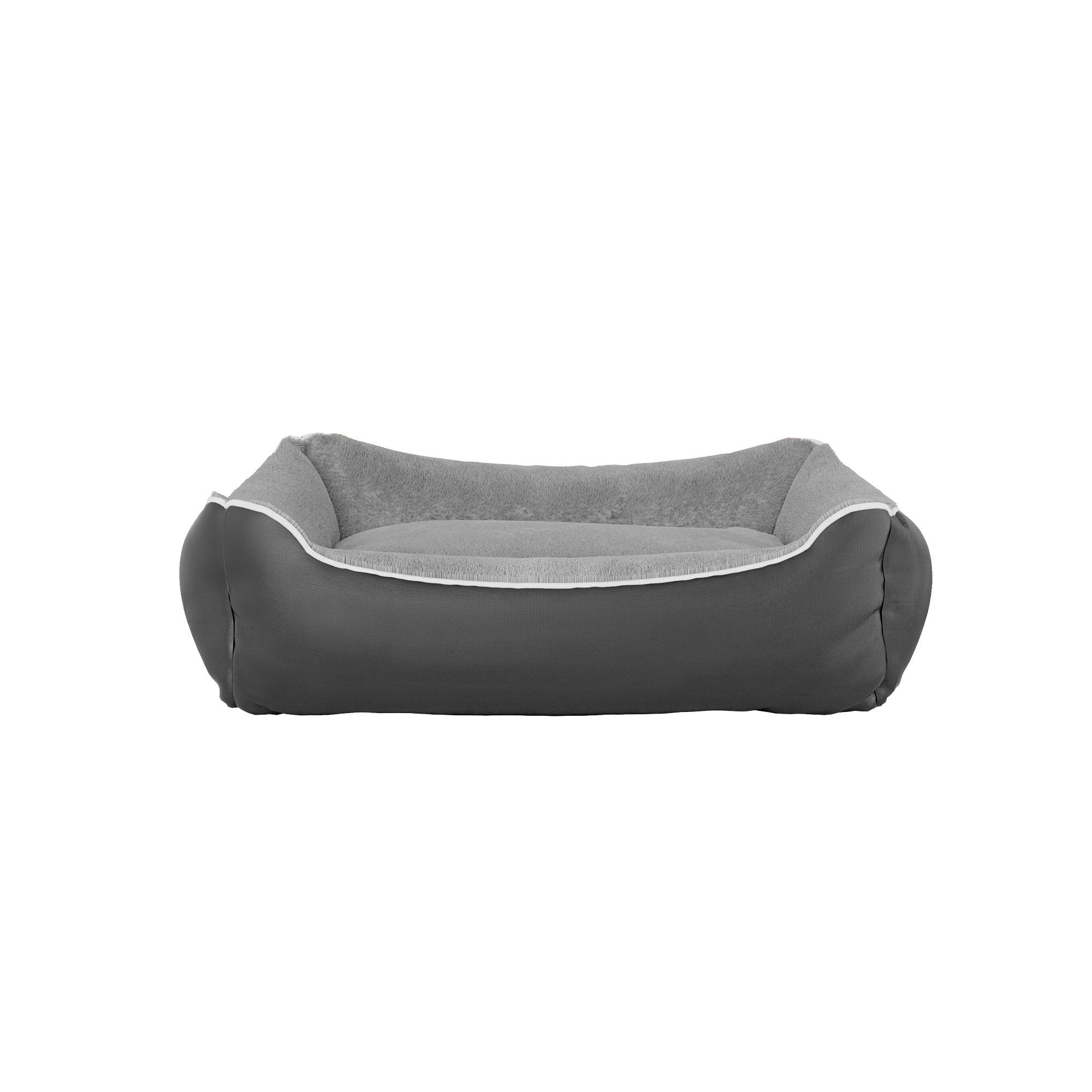 Cuccia Imbottita per Cani e Gatti 62x50x17cm in Poliestere Nuvola Grigia