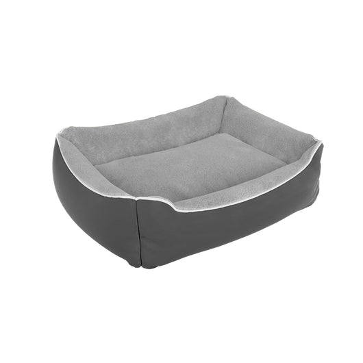 Cuccia Imbottita per Cani e Gatti 62x50x17cm in Poliestere Nuvola Grigia