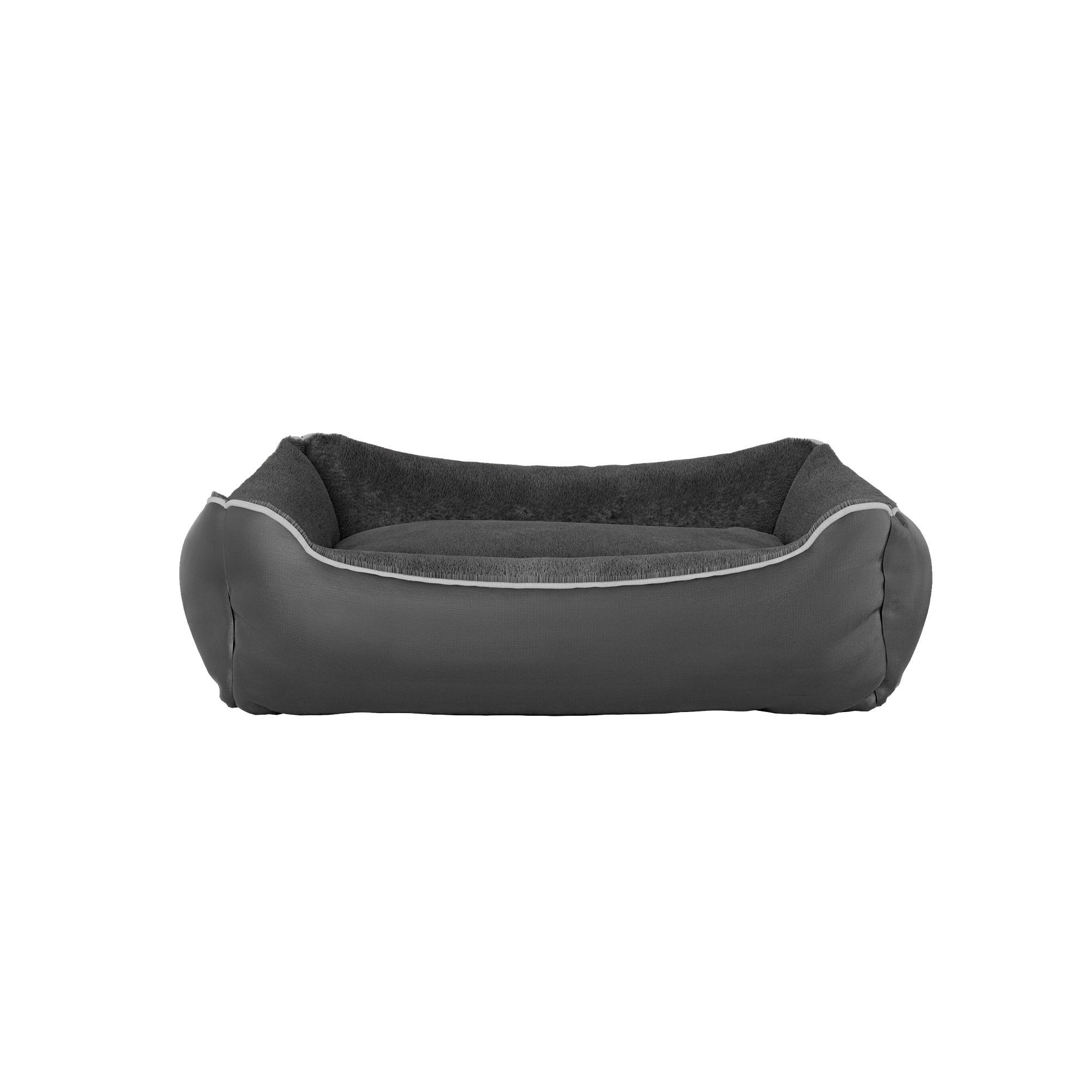 Cuccia Imbottita per Cani e Gatti 62x50x17cm in Poliestere Nuvola Grigio Scuro