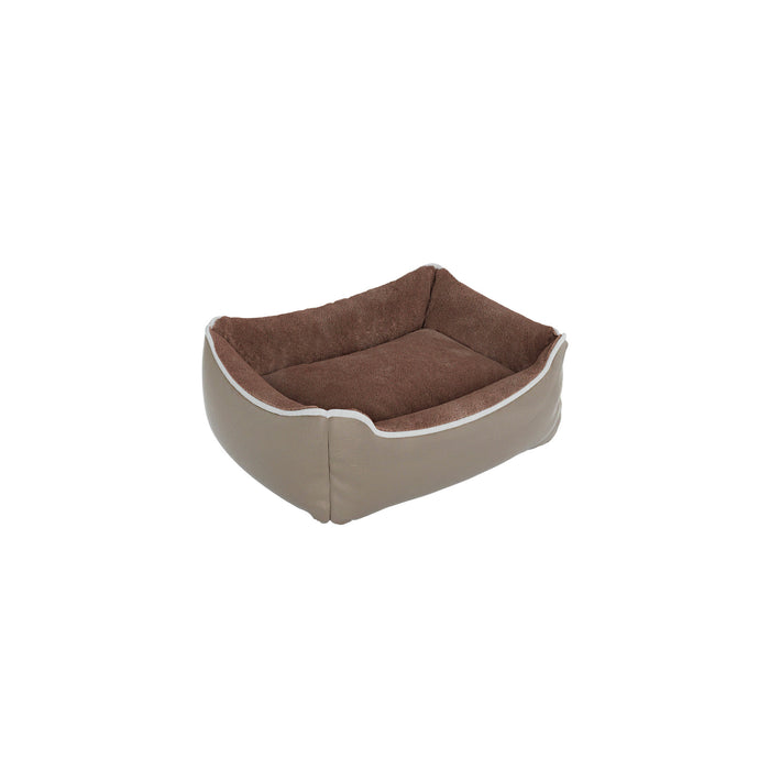 Cuccia Imbottita per Cani e Gatti 44x34x15cm in Poliestere Nuvola Beige