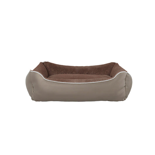 Cuccia Imbottita per Cani e Gatti 62x50x17cm in Poliestere Nuvola Beige