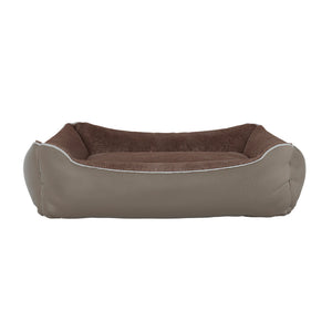 Cuccia Imbottita per Cani e Gatti 84x66x19cm in Poliestere Nuvola Beige