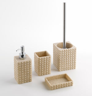 Set 4 Accessori da Bagno in Resina TFT Naama Sabbia