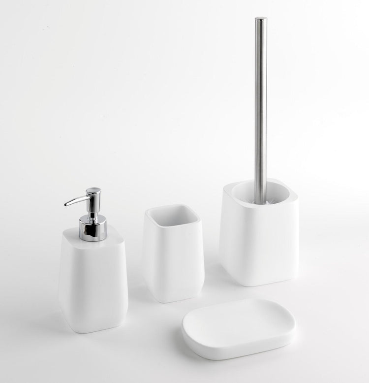 Set 4 Accessori da Bagno in Resina TFT Accessories Bianco