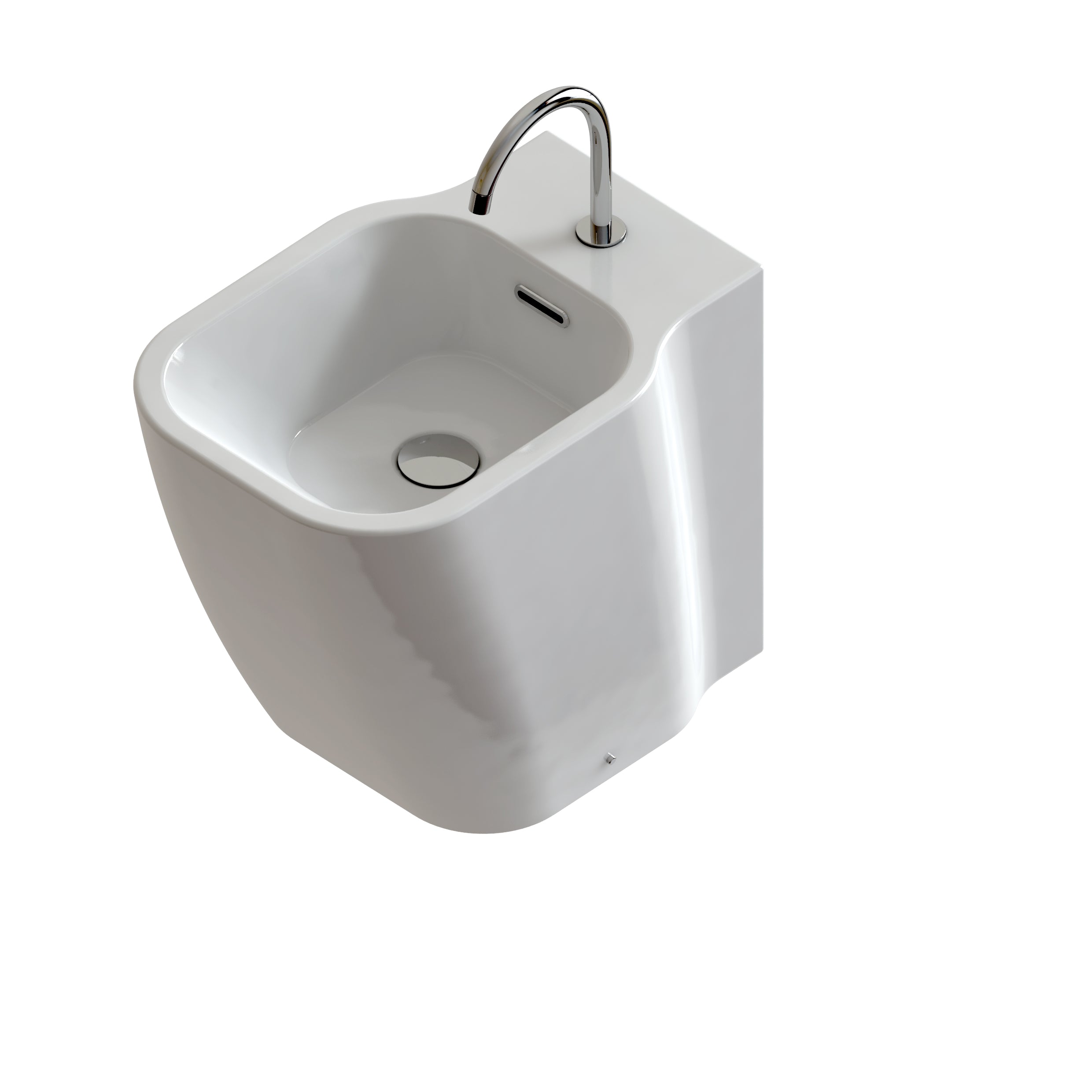 Sanitari senza brida filo parete Domus Falerii F50 Special Wc, bidet e sedile soft close