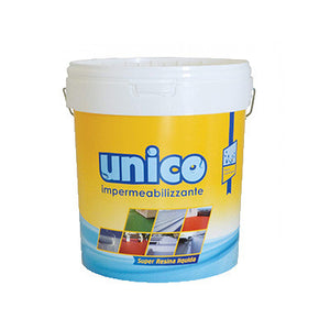 Unico 5 - Guaina Liquida Impermeabilizzante Monocomponente A Base Acqua Per Rivestimenti Protettivi Colore Bianco 5Kg - Icobit