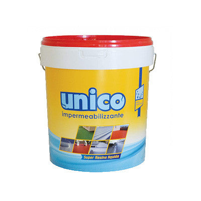 Unico 5-Guaina Liquida Impermeabilizzante Monocomponente A Base Acqua Per Rivestimenti Protettivi Colore Rosso 5Kg-Icobit