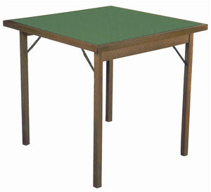 Tavolo da Gioco Quadrato Pieghevole 90x90 cm in Legno Panno Verde Del Fabbro Classic Big