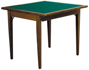 Tavolo da Gioco Quadrato Pieghevole 90x90 cm in Legno Panno Verde Del Fabbro Poker