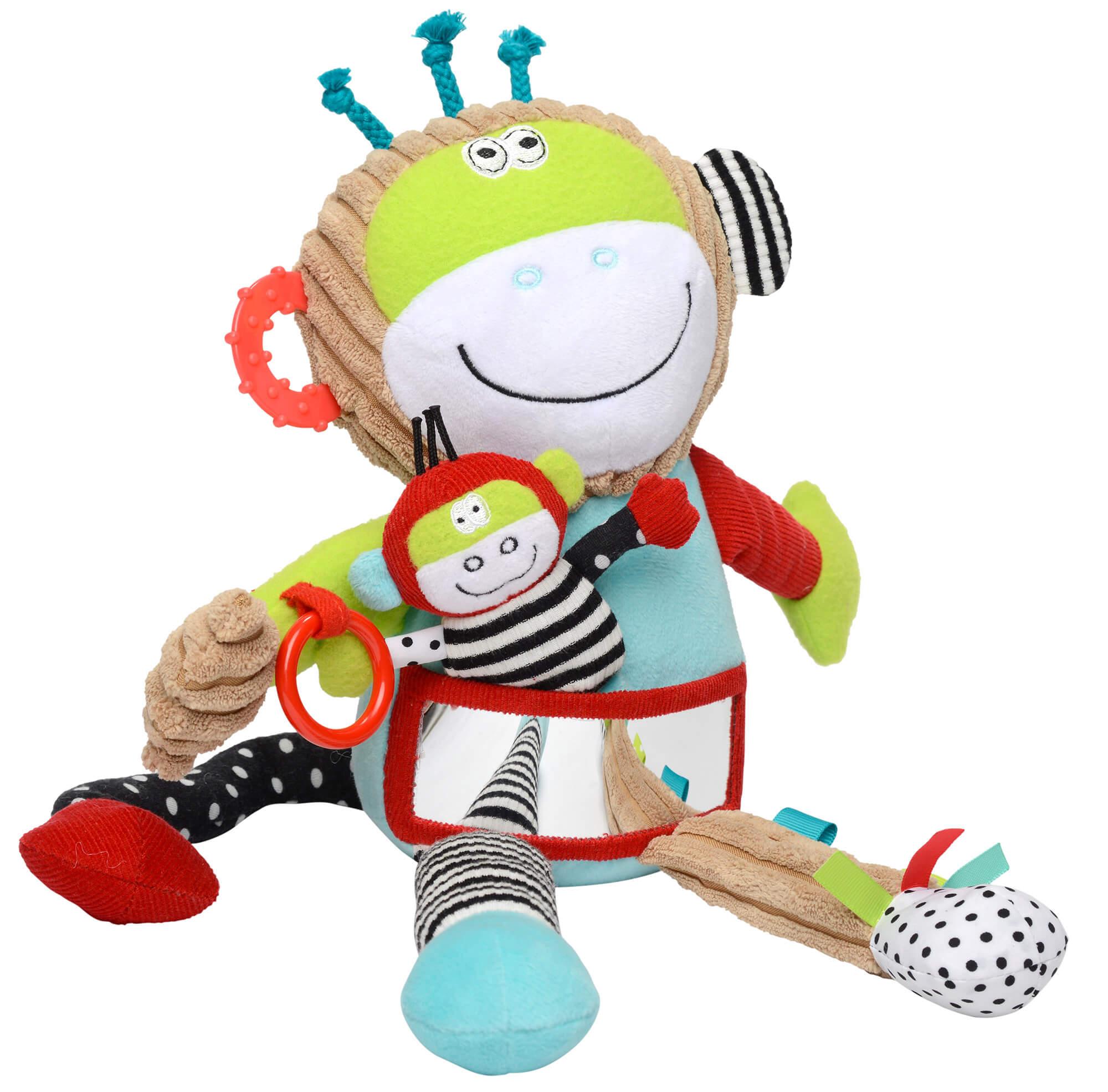 Scimmia Peluche Gioca e Impara per Bambini con Suoni Dolce Multicolor