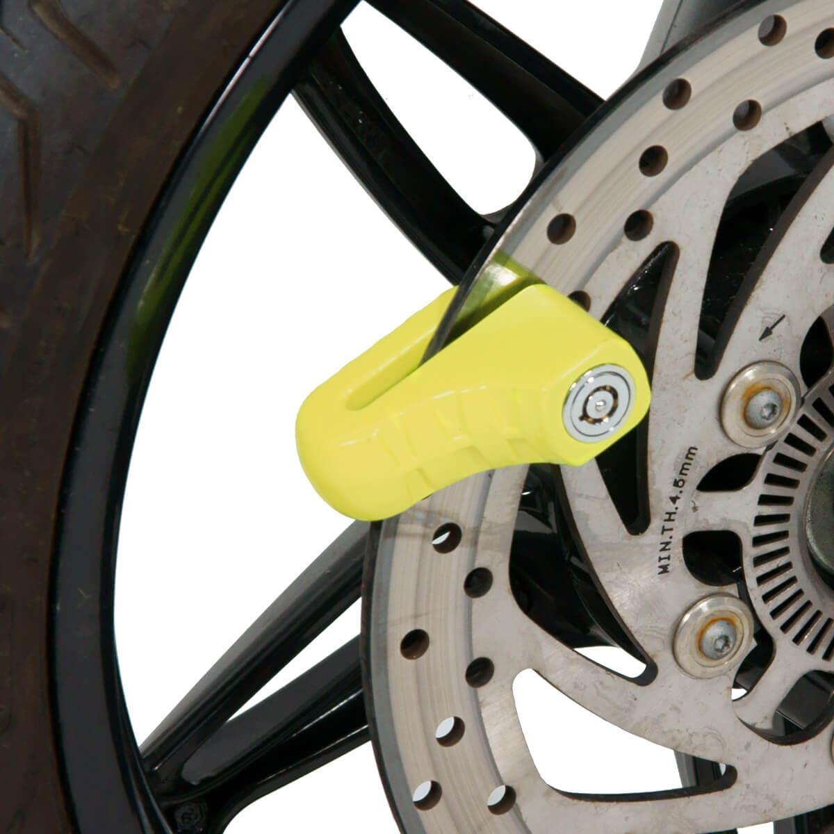 Lucchetto Bloccadisco in Acciaio Perno Ø 5,5 mm per Moto Scooter T.J. Marvin Z06B Giallo