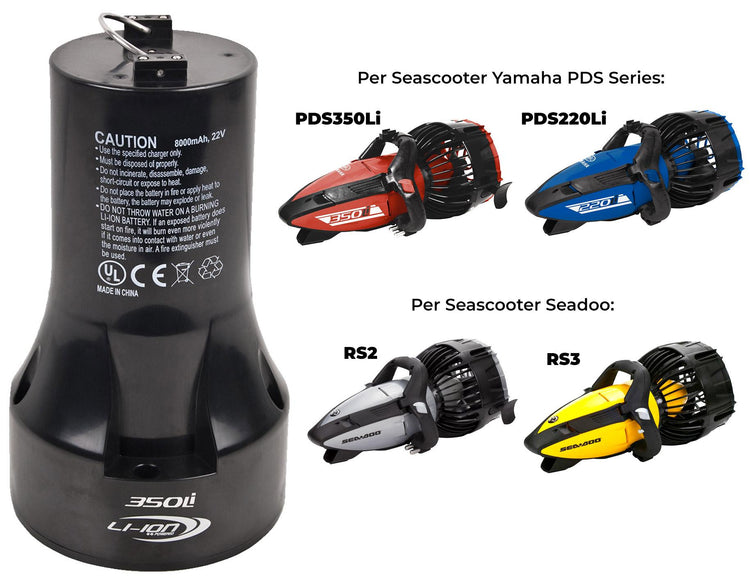 Batteria Li-Ion Ricaricabile YRS2B 22V 8Ah per Seascooter Acqua Scooter Yamaha e Seadoo