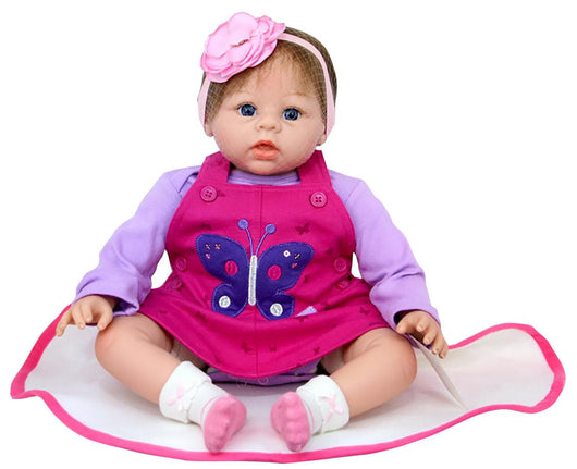 Bambola Reborn Femmina Realistica in Vinile 30cm Seduta Kidfun Real Baby Maya