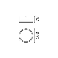 Plafoniera Moderna Urano Alluminio-Materie Plastiche Antracite 1 Luce Gx53 Big