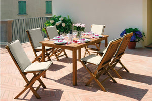 Sedia da Giardino Pieghevole in Legno Teak Vorghini Salina