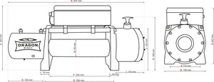 Verricello Elettrico 6,8hp 24V per Fuoristrada Dragon Winch Maverick DWM 12000 HD