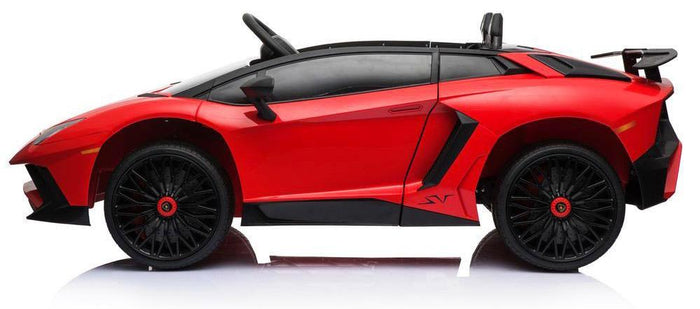 Macchina Elettrica per Bambini 12V con Licenza Lamborghini Aventador Roadster SV Rossa