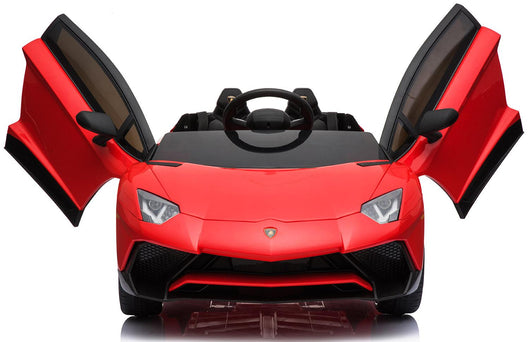 Macchina Elettrica per Bambini 12V con Licenza Lamborghini Aventador Roadster SV Rossa