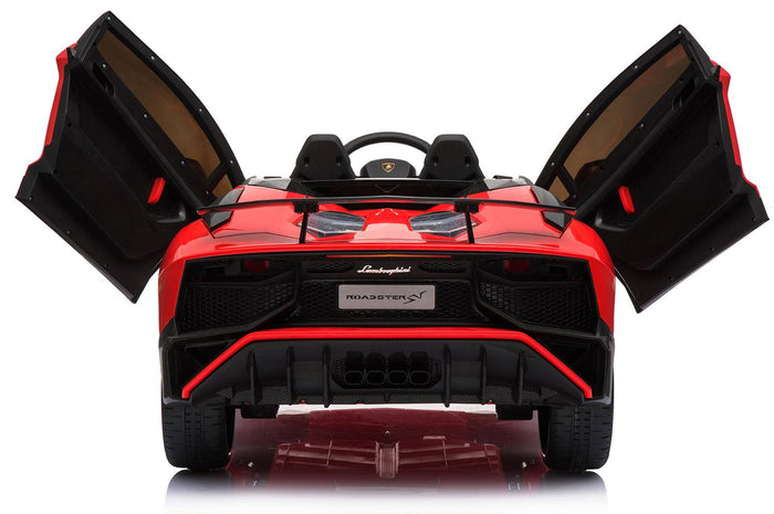 Macchina Elettrica per Bambini 12V con Licenza Lamborghini Aventador Roadster SV Rossa