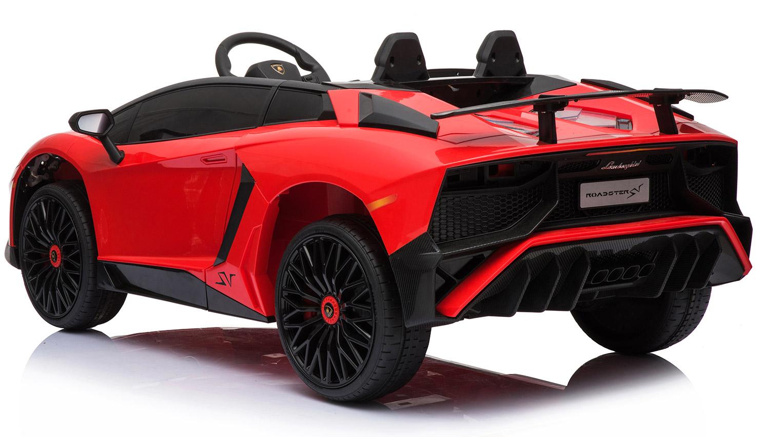 Macchina Elettrica per Bambini 12V con Licenza Lamborghini Aventador Roadster SV Rossa