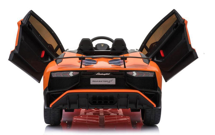 Macchina Elettrica per Bambini 12V con Licenza Lamborghini Aventador Roadster SV Arancione