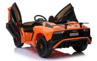 Macchina Elettrica per Bambini 12V con Licenza Lamborghini Aventador Roadster SV Arancione