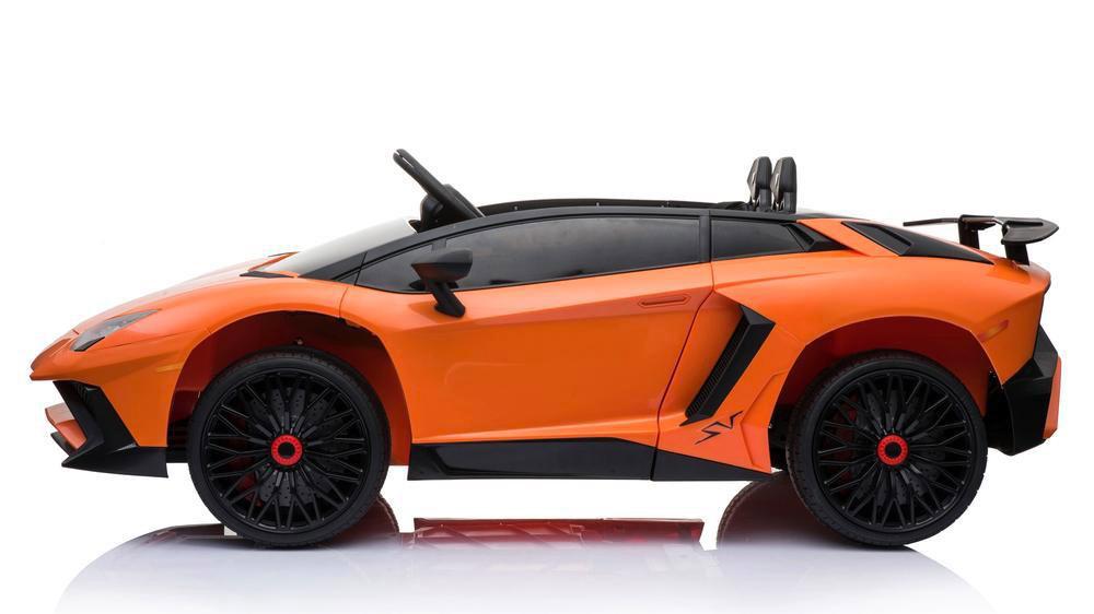 Macchina Elettrica per Bambini 12V con Licenza Lamborghini Aventador Roadster SV Arancione