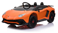 Macchina Elettrica per Bambini 12V con Licenza Lamborghini Aventador Roadster SV Arancione