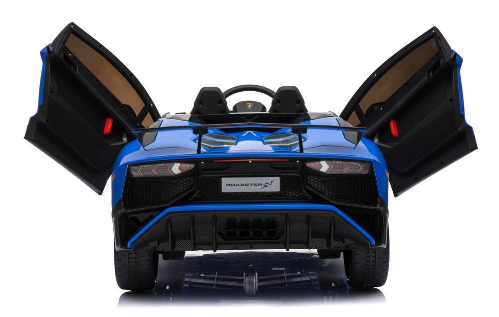 Macchina Elettrica per Bambini 12V con Licenza Lamborghini Aventador Roadster SV Blu