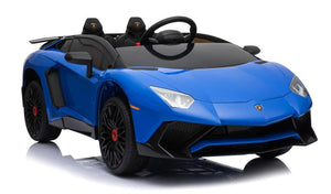 Macchina Elettrica per Bambini 12V con Licenza Lamborghini Aventador Roadster SV Blu