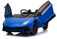 Macchina Elettrica per Bambini 12V con Licenza Lamborghini Aventador Roadster SV Blu