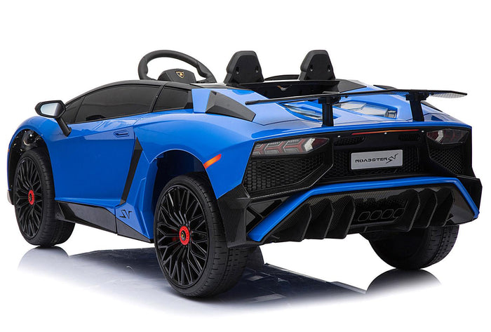 Macchina Elettrica per Bambini 12V con Licenza Lamborghini Aventador Roadster SV Blu