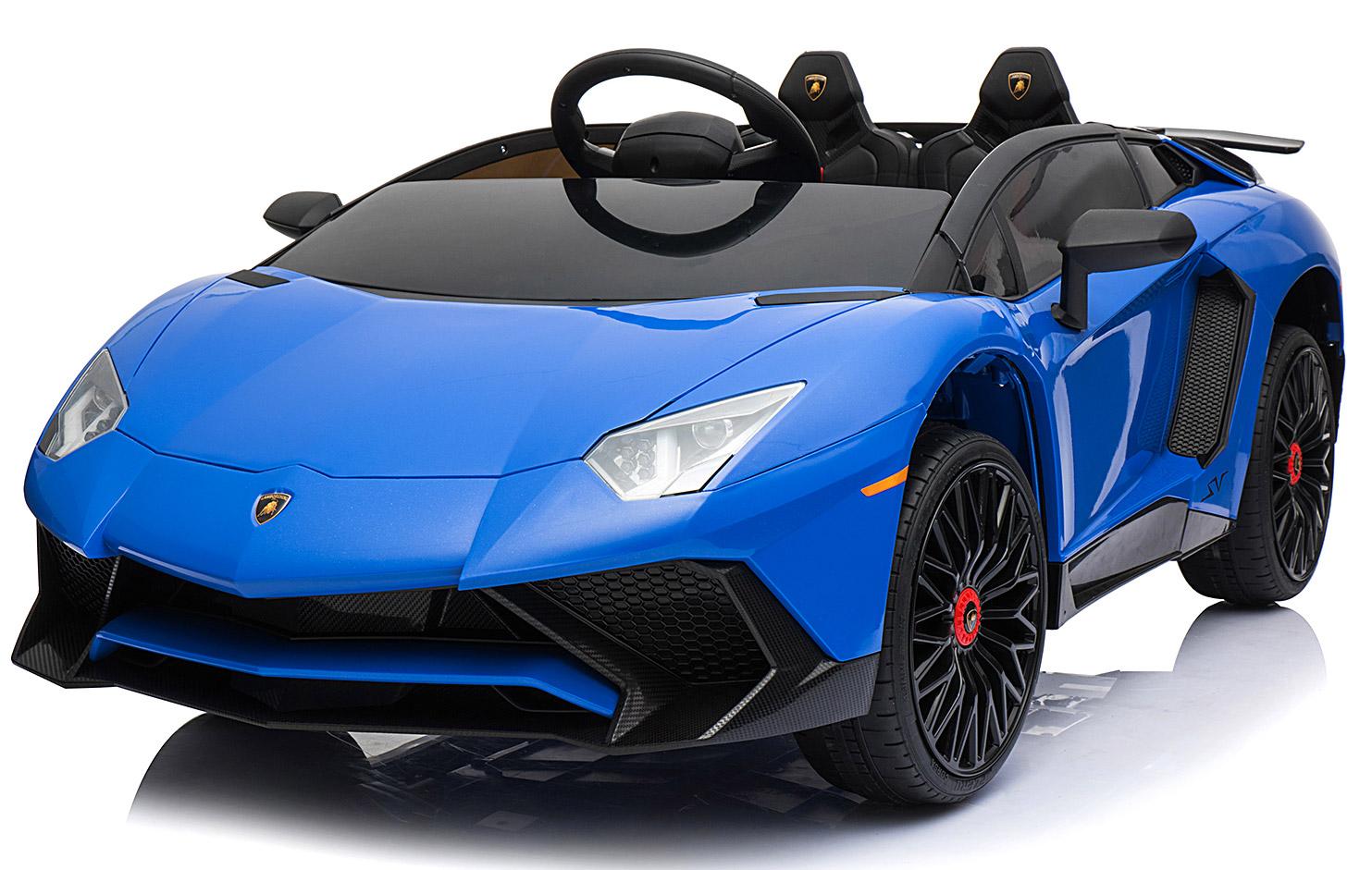 Macchina Elettrica per Bambini 12V con Licenza Lamborghini Aventador Roadster SV Blu