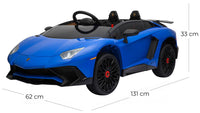 Macchina Elettrica per Bambini 12V con Licenza Lamborghini Aventador Roadster SV Blu