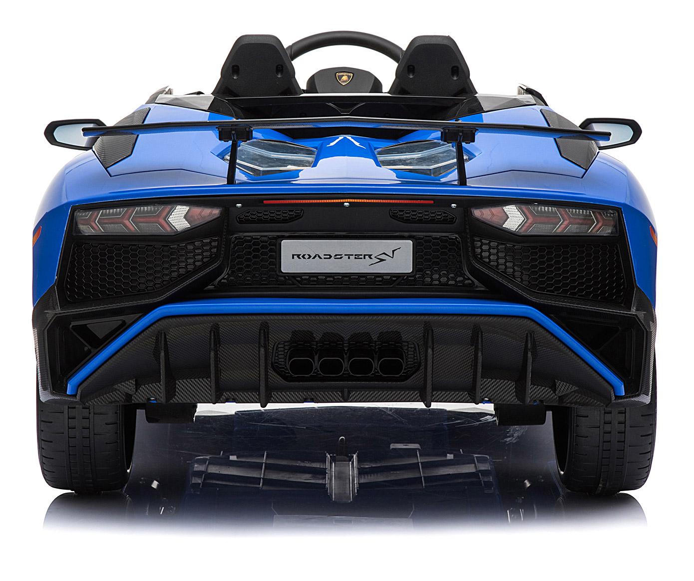 Macchina Elettrica per Bambini 12V con Licenza Lamborghini Aventador Roadster SV Blu