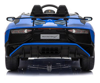 Macchina Elettrica per Bambini 12V con Licenza Lamborghini Aventador Roadster SV Blu