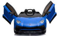 Macchina Elettrica per Bambini 12V con Licenza Lamborghini Aventador Roadster SV Blu