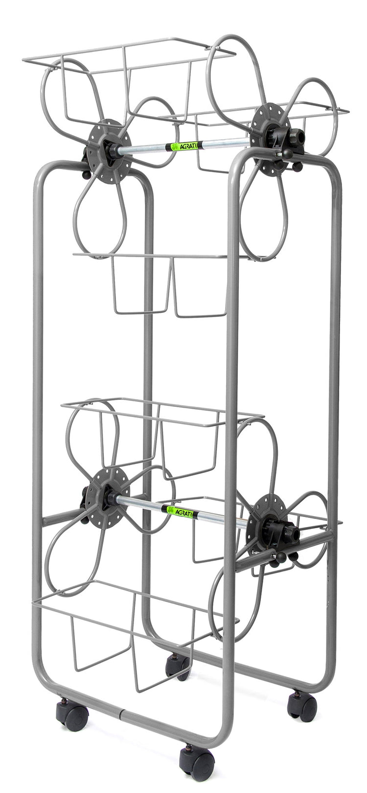 Carrello Portavasi 6 Cestini in Acciaio con Ruote Flortì Grigio