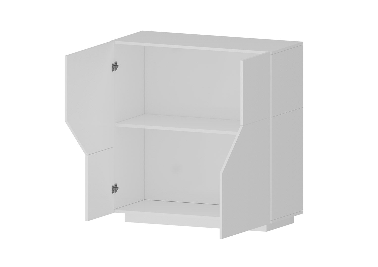 Credenza 2 Ante 79,5x43x86 cm Alien Bianco Lucido