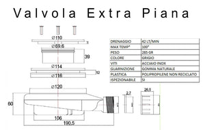 Piatto Doccia in Pietra 80x90 cm Bonussi Ardesia Stone Central Bianco