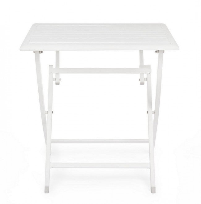 Tavolo Pieghevole da Giardino 70x70x71h cm Elin Bianco