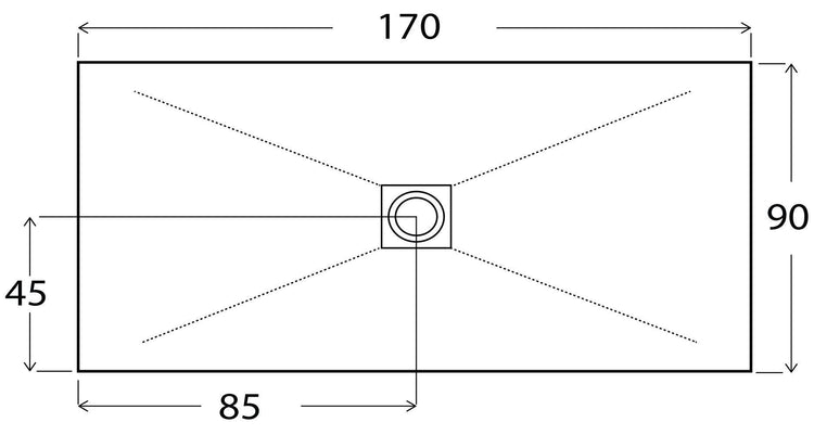 Piatto Doccia in Pietra 90x170 cm Bonussi Ardesia Stone Central Tortora