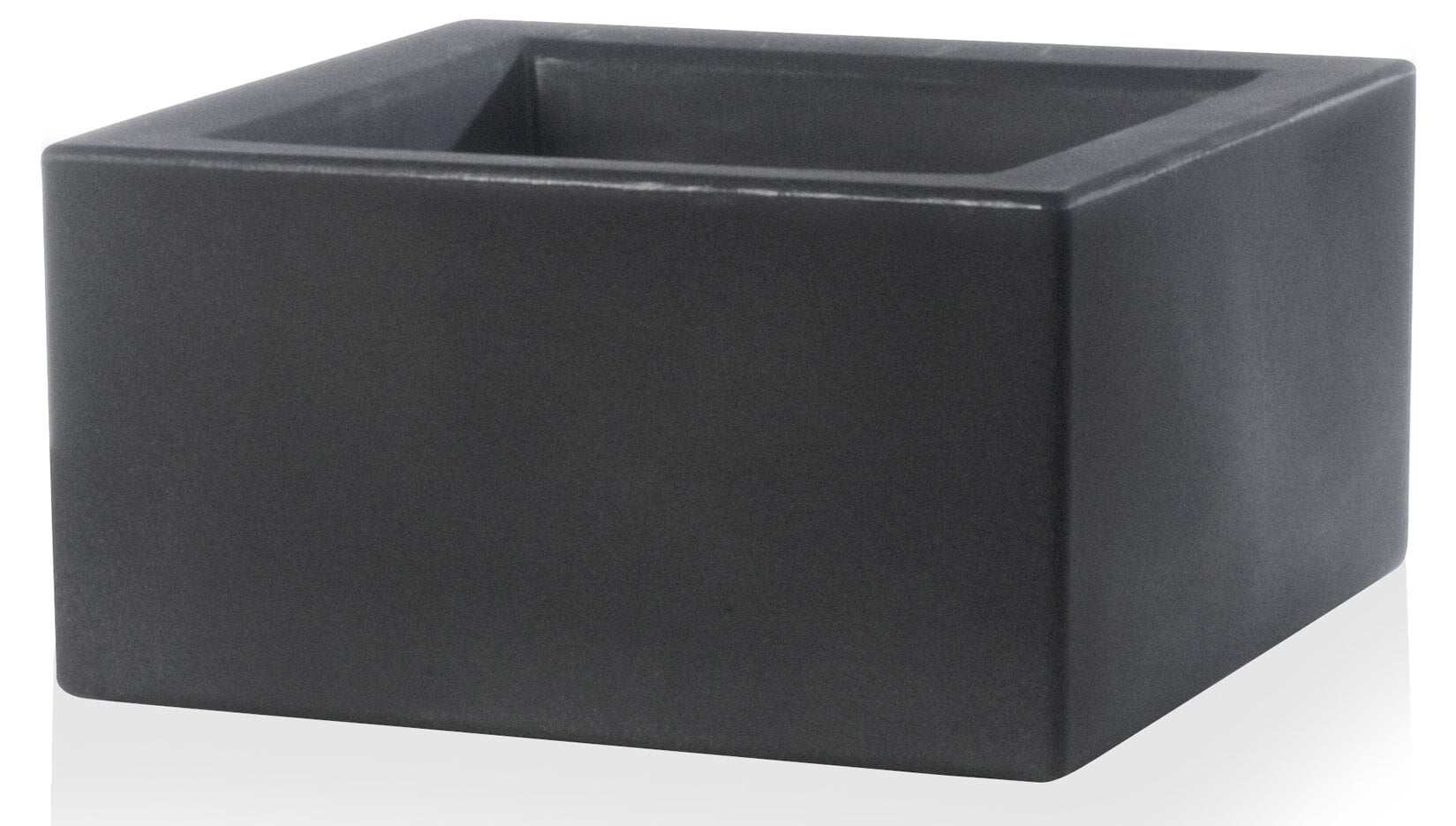 Vaso 50x50x20cm in Resina Tulli Schio Cubo Basso Essential 50 Antracite