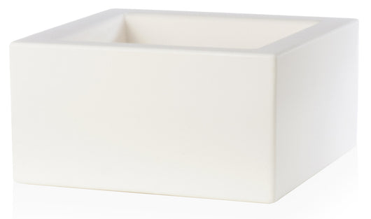 Vaso 50x50x20cm in Resina Tulli Schio Cubo Basso Essential 50 Bianco