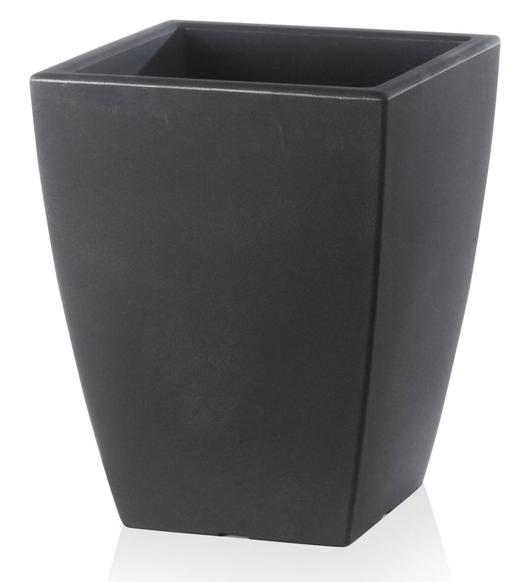 Vaso 29x29x36cm in Resina Tulli Quadro Veneto Essential 35 Antracite