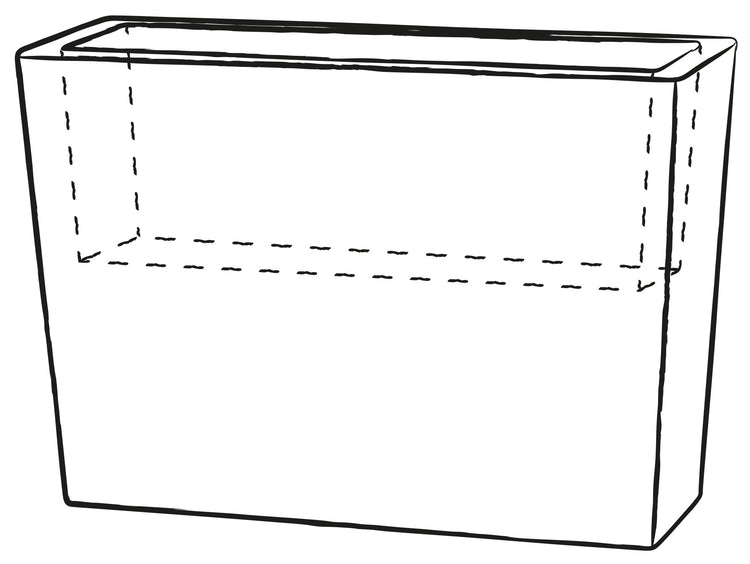 Vaso 50x36x70cm in Resina Tulli Schio Cassa Alta Essential 50 Antracite