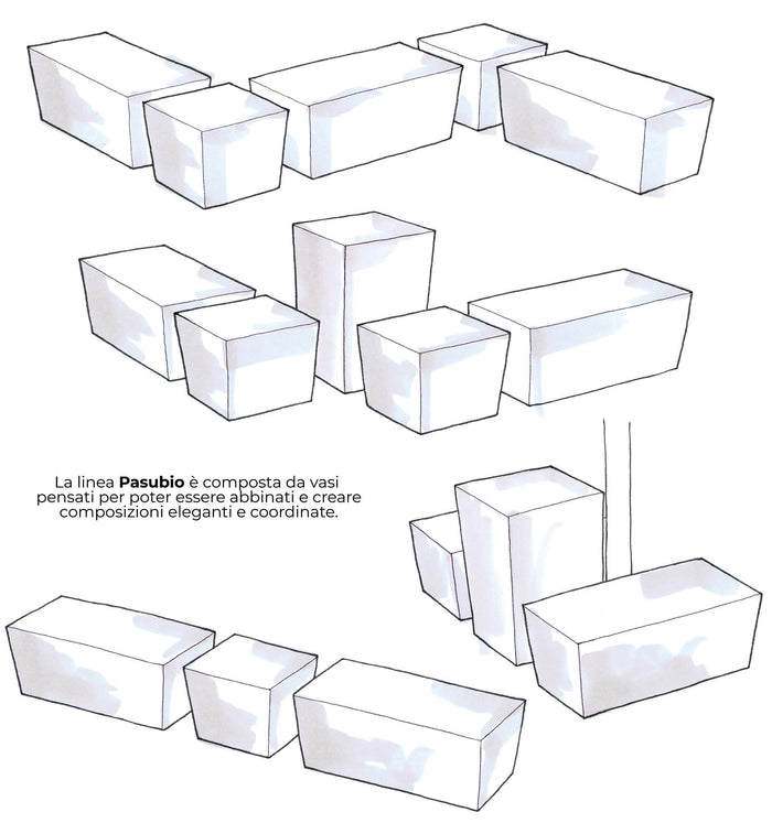 Vaso 40x40x100cm in Resina Tulli Pasubio Alto Essential 100 Antracite