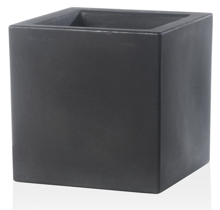 Vaso 25x25x25cm in Resina Tulli Schio Cubo Essential 25 Antracite