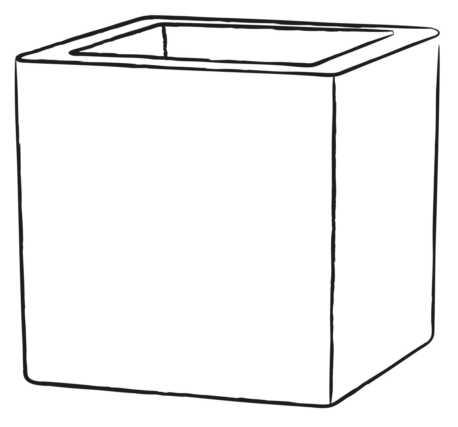 Vaso 25x25x25cm in Resina Tulli Schio Cubo Essential 25 Antracite