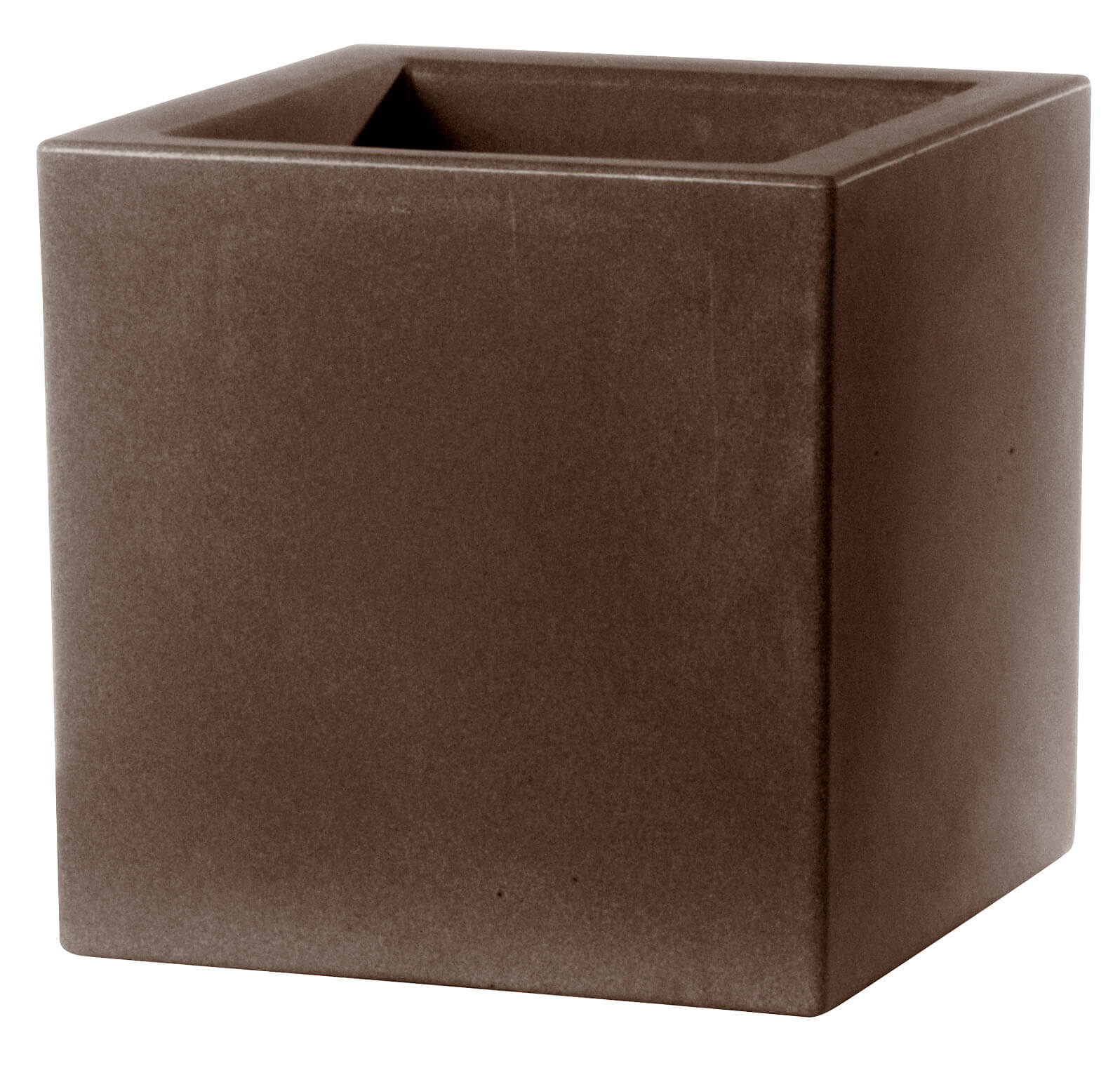 Vaso 25x25x25cm in Resina Tulli Schio Cubo Essential 25 Bronzo